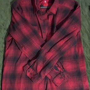 Warrior Red Plaid Button-Up Shirt
